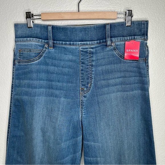 NWT Spanx Seamed Front Wide Leg Jean in Vintage Indigo 1X - Picture 3 of 16